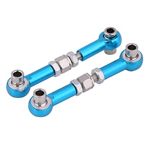Lenkstange, Aluminium-Spurstangengestänge Lenkstangen CNC-gefräste RC-Car-Upgrade-Zubehörteile(Blau) von Tbest