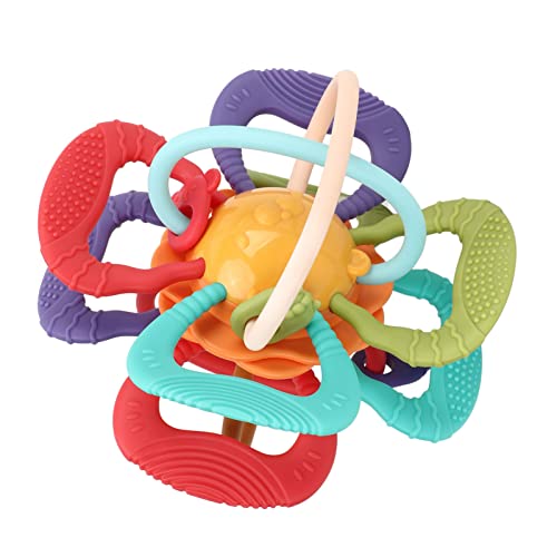 Tbest Manhattan Klickkugel Baby Teether Sensorisches Spielzeug, Sicheres Plastikmaterial für Säugling von Tbest