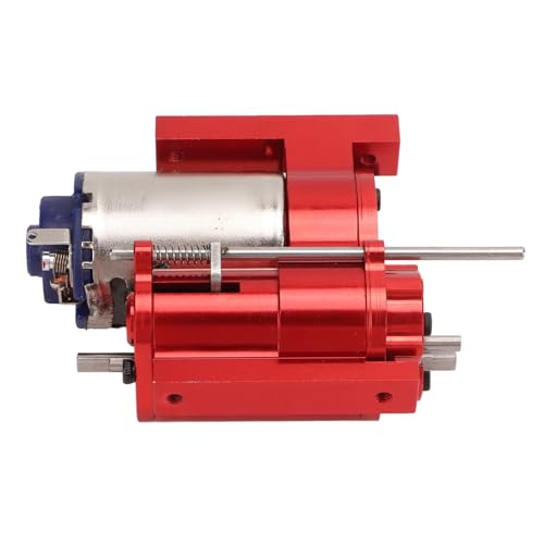 Tbest Metall-2-Gang-Getriebe, RC 2-Gang-Metallgetriebe, Hochfeste Aluminiumlegierung für 1/16 Ferngesteuerte Autos (Rot) von Tbest