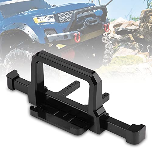 Tbest Metall RC Vordere Stoßfänger Langlebiger Ersatz für -4 1/10 Skala RC Crawler Car, Umweltfreundliches Silbermetallmaterial für RC-Enthusiasten (Frontstoßstange) von Tbest