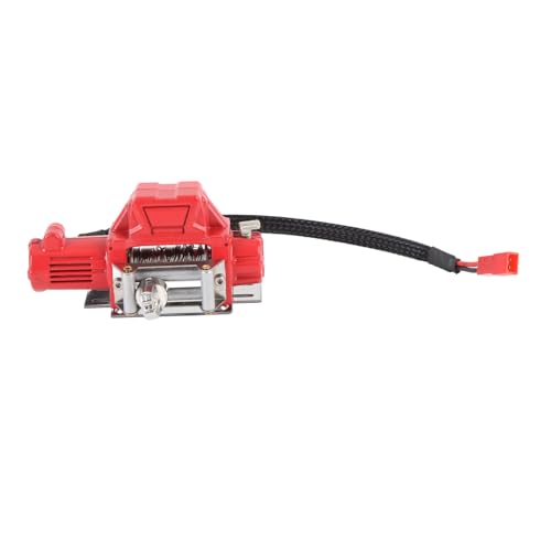Tbest RC -Auto Winde, 1/10 Metall Simuliertes Fahrzeug Crawler Winch Accessoire für SCX10 1/10 Skala RC Crawler Car (Rot) von Tbest