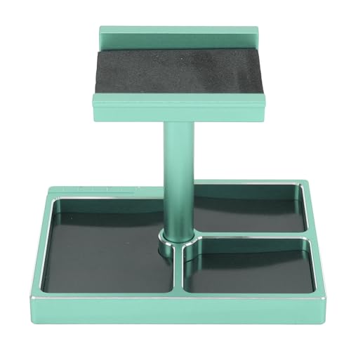 Tbest RC -Autoarbeitsstand, Aluminiumlegierung RC Reparaturwerkstation mit Magnetschraubenschalen für SCX24 1/18 1/24 Fernbedienungssteuerautos (Green) von Tbest
