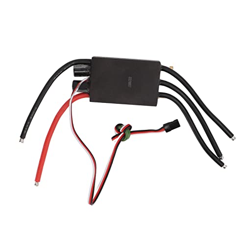 Tbest RC-Boot Esc 90A wasserdichte Wasserkühlung Eingebaute BEC-Speed-Controller für Maßstabsgetreue Rennboot, Aluminiumlegierung Schwarz, 1-Pack von Tbest