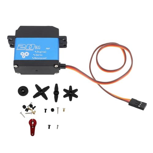 Tbest RC-Car-Servo, 20 Kg Hohe RC-Digital-Servo-Torsion, Programmierbares Metallgetriebe-Servo, RC-Car-Automodell-Zubehör für RC-Car-Bootsroboter, DC4,8-6 V von Tbest