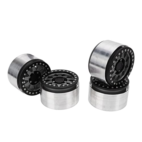 Tbest RC Car Wheel Wheelable Aluminium Legierung Ersatzräume für SCX6 1/6 RC -Autos 2,9 Zoll, Auto Enthusiasten (Ti-Farbe) von Tbest