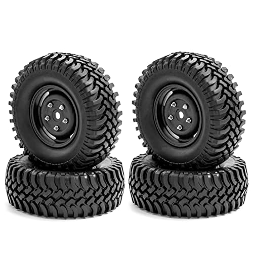 Tbest RC Crawler-Gummireifen Erweiterte Grip 4pcs für 1/10-4 Axial SCX10 CC10 RC-Auto, Geeignet für Jedes Gelände (Schwarztyp 2) von Tbest