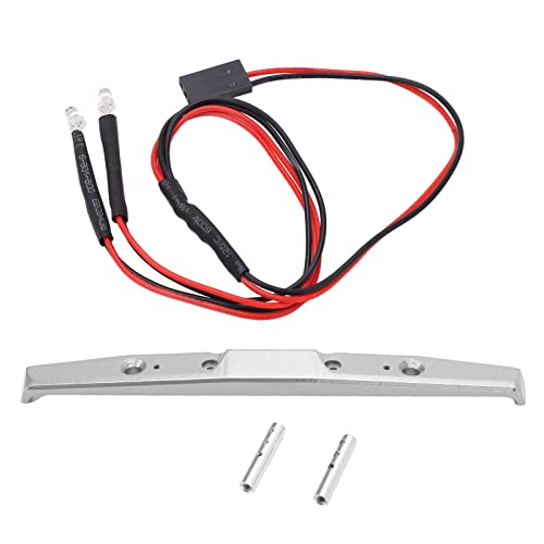 Tbest RC-Frontstoßstange mit Licht, RC-Frontstoßstange aus Aluminiumlegierung, Universell Eloxiert, Leicht, Verschleißfest, Tragbar, mit Wrefor Axial SCX24 AXI00001 (Silver) von Tbest