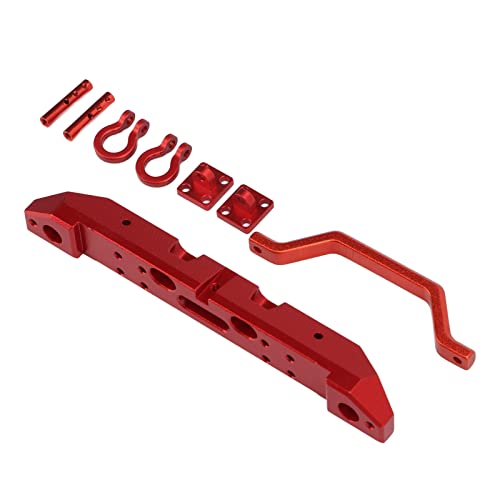 Tbest RC-Frontstoßstangen-Set, RC-Crawler-Stoßstange aus Aluminiumlegierung für Axial SCX24 1/24 RC-Car (Rot) von Tbest
