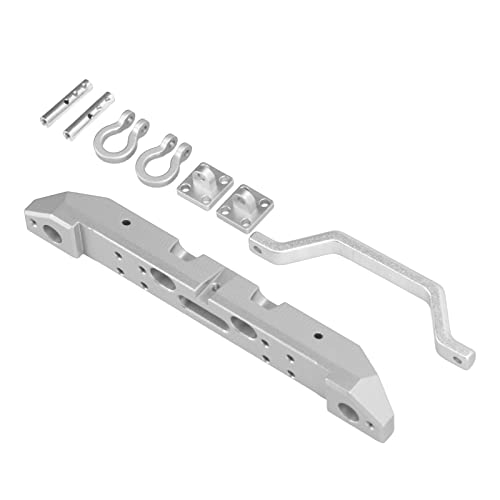 Tbest RC-Frontstoßstangen-Set, RC-Crawler-Stoßstange aus Aluminiumlegierung für Axial SCX24 1/24 RC-Car (Silver) von Tbest