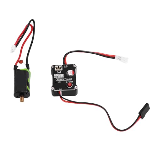 Tbest RC Gebürstete Motorhalterung, Upgrade 30A Gebürstete ESC und 050 50 -t -Motor -Kombination für Axial SCX24 AX24 1/24 RC -Auto von Tbest