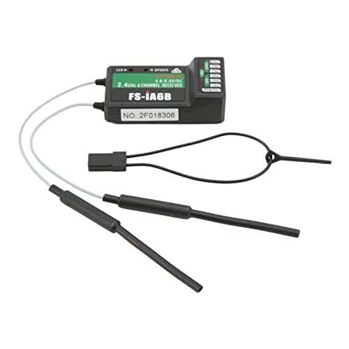 Tbest RC Gyro Empfänger, FS IA6B Empfänger 2,4G 6CH I Bus PPM Empfänger Fahrzeuge Roboter Sender für FS I4 FS I6 FS I10 FS FS GT2G Sender von Tbest
