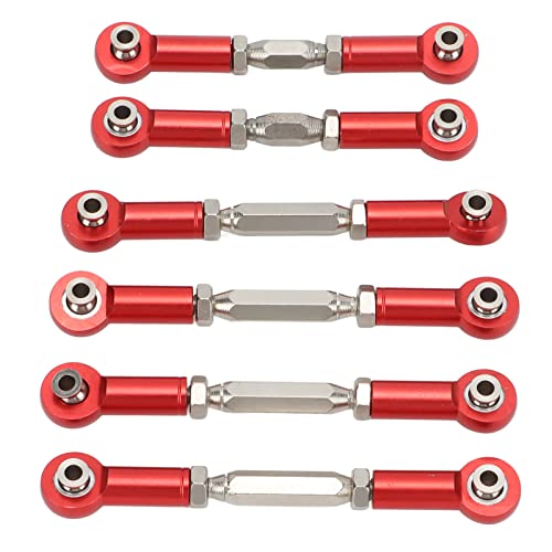 Tbest RC -Lenkung Pull Stange RC Auto Zugabstange Basis Mount Aluminiumlegierung 1/10 -Stangenhalterung für Arrma Senton Granit Big Rock Typhon mit Metallhärteten Schrauben (Rot) von Tbest