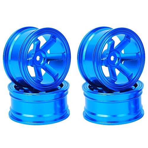Tbest RC-Radnabe, Radnaben aus Aluminiumlegierung, 4 Stück, für RC-Auto, Universal, 1/10 (blau) von Tbest