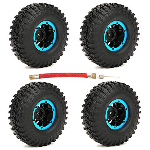 Tbest RC-Reifen, 1,9 Zoll 100 mm aufblasbarer RC-Raupenreifen Aufgeblasene Radreifen Upgrade Ersatzteilzubehör für 1/10 RC-Car Zubehör Für Automodelle von Tbest