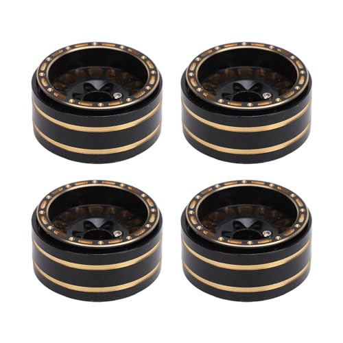 Tbest RC -Reifen, Stoßdämpfung 4pcs 1,2 -Zoll -Messing -Beadlock -Radnabe für SCX24 FMS24 1/24 RC -Auto von Tbest
