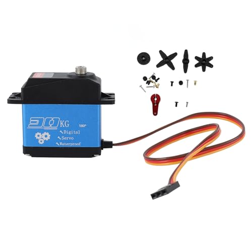 Tbest RC -Servo, 30 Kg Hohe Torsion Programmierbares RC -Auto Servo für Fernbedienungsebene Schiffe Roboter von Tbest
