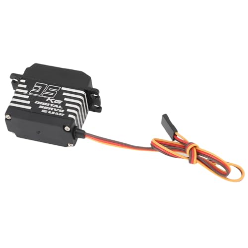 Tbest RC -Servo, Aluminiumlegierung 180 Grad Rotationswinkel Hochtorsion Servo Motoren für Ferngesteuerte Crawler Car Truck Boat Roboter (35 kg) von Tbest