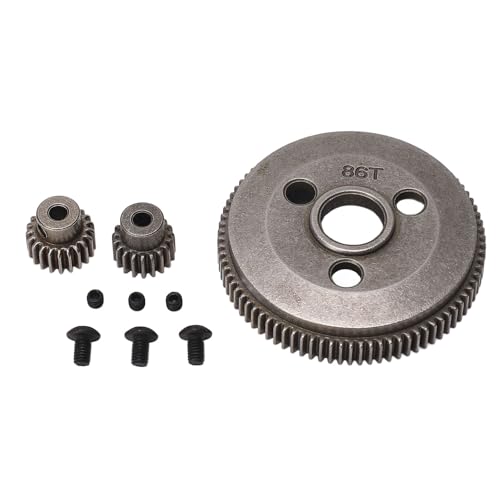 Tbest RC Spur Gear, Metall 86T RC Car Spur Gear 21T 19T -Ritzel -Zahnrad -Upgrades Teil für 1/10 Slash RC -Auto von Tbest