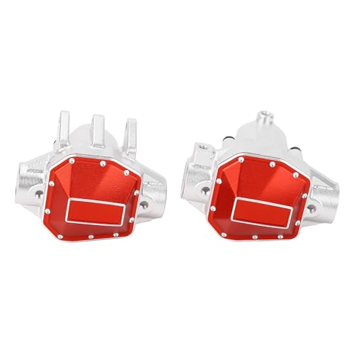 Tbest Rc Autozubehör, Stabilitäts-Aluminium Legierung 2 Stück Vorder-und Hinterachse Gehäuse für Scx10 Pro Rc Auto (Silver) von Tbest