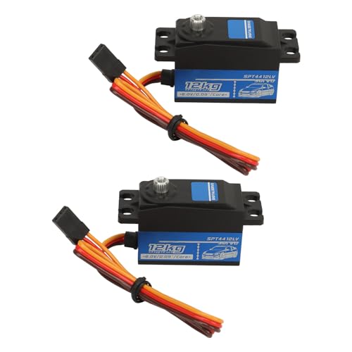 Tbest SPT 4412Digital Servo, 12 Kg Metall Digital Servo mit Servoarm für 1/10 RC Cars Boote, Blau von Tbest