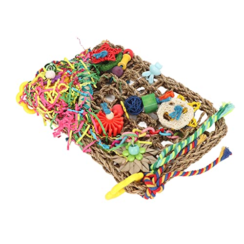 Tbest -Spielzeug, Natürliches Bissfest Bunter Seag Gewebte Klettern Schinken Vogel Futterspielzeug mit Haken Tbest -Spielzeug, Natürliches Bissfest Bunter Seag Gewebte Klettern Schinken Vogel Futterspielzeug mit Haken von Tbest