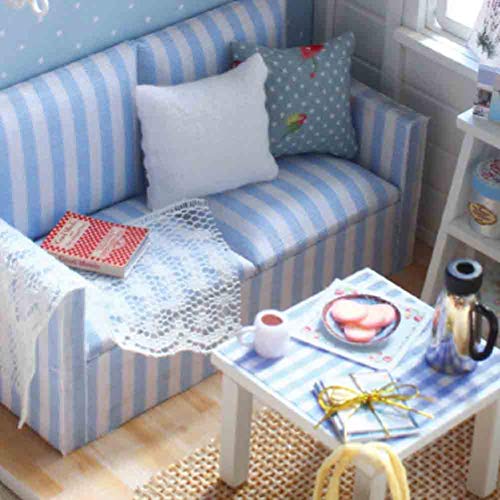 Tbest Sterze von DIY Doll House Ature Dollhouse Dollhouse Spielzeugpuppenhaus 3D Ature Dollhouse, DIY Doll Houses Ature Dollhouse Holz Tr Ldren Biray (Frischer Sonnenschein) von Tbest