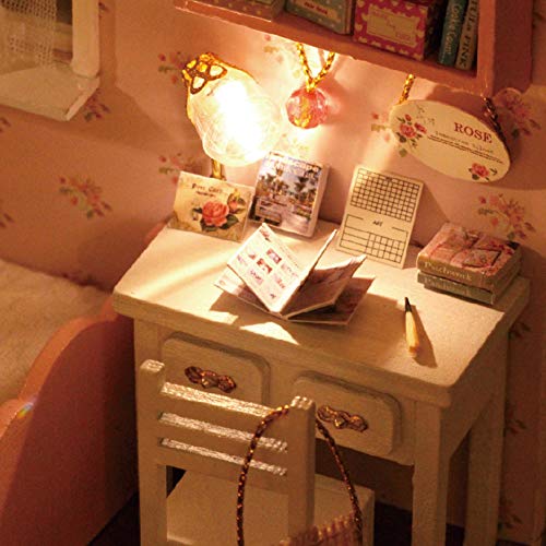 Tbest Sterze von DIY Doll House Ature Dollhouse Dollhouse Spielzeugpuppenhaus 3D Ature Dollhouse, DIY Doll Houses Ature Dollhouse Holz Tr Ldren Biray (Prinzessin Sonnenschein) von Tbest