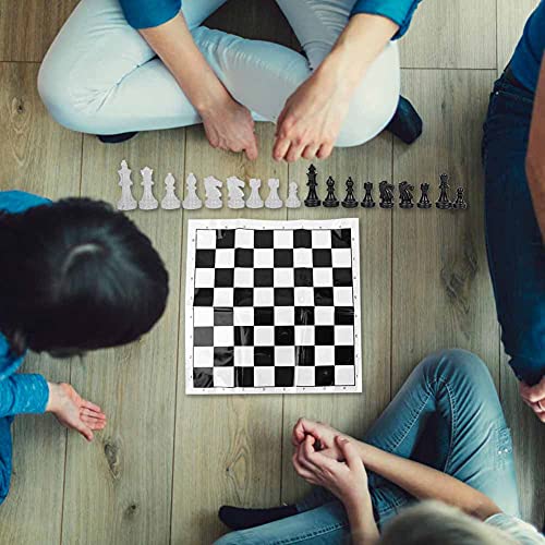 Tbest TBEST Chess- und Freizeitsport, Tragbares Kunststoff Internationales Schachbrett -Schachbrett für Partyaktivitäten (Transparent) von Tbest