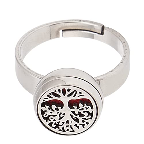 Tbest Tragbarer Rostfreier Edelstahlfinger -Fingerring, Einstellbarer Aromatherapie -Diffusor für eine Anwendung von Praktischem ätherischem Öl (R36-3) von Tbest
