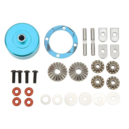 Tbest Vorderer und Hinterer Diff-Satz, Ersatz aus Aluminiumlegierung, Robustes Qualitätsgehäuse, für Modelle der ARRMA 1/7 1/8-Serie mit, Aluminiumlegierung, Praktischer Einsatz (Blue) von Tbest