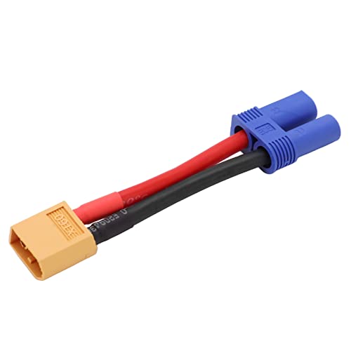 Tbest XT60 AUF EC5 Kabel, RC STECKER AUF Buchse Kabel für RC Auto High Safety Soft Silikon Kompatibilitt XT60 STECKER AUF EC5 Buchse Zubehrer von Tbest