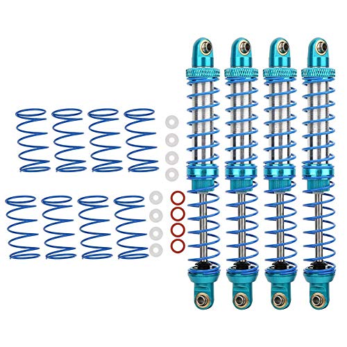 Tbest1 Stoßdämpfer, 4 Stück RC Update Teil Metall Stoßdämpfer + Ersatzfedern für TRX4 SCX10 D90 1/10 RC Crawler(110mm) von Tbest