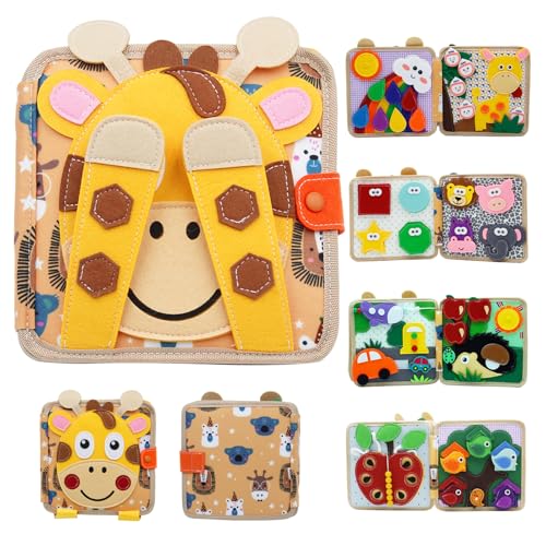 Tbintul Montessori Spielzeug ab 1 Jahre, Stoffbuch Baby, 3D Filz Montessori Busy Board Baby, Montessori Stille Buch mit, Stilles Buch für Reisen Zuhause,Geschenk Spielzeug ab 1-5 Jahre Mädchen Junge Tbintul Montessori Spielzeug ab 1 Jahre, Stoffbuch Baby, 3D Filz Montessori Busy Board Baby, Montessori Stille Buch mit, Stilles Buch für Reisen Zuhause,Geschenk Spielzeug ab 1-5 Jahre Mädchen Junge von Tbintul