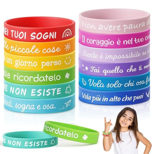Tccydm 24 Stück Motivationsarmbänder auf Deutsch mit Inspirierenden Sprüchen Silikon Armbänder, Inspirierende Silikon Armbänder, Powerarmbänder Set für Teens Damen Herren von Tccydm