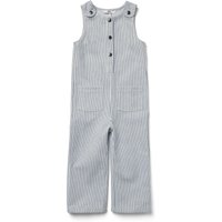 Tchibo - Kinder-Web-Latzhose - Baby - Gr. 74/80 - weiß/gestreift von Tchibo