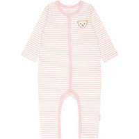 Steiff Baby-Strampler mit Knopfleiste - Damen - Gr. 62 - rosa/gestreift von Steiff