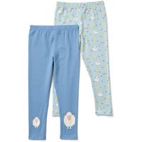 Tchibo - 2 Kinder-Leggings - Baby - Gr. 62/68 - blau/print Tchibo - 2 Kinder-Leggings - Baby - Gr. 62/68 - blau/print von Tchibo