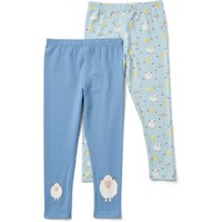 Tchibo - 2 Kinder-Leggings - Baby - Gr. 74/80 - blau/print von Tchibo