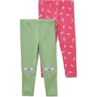 Tchibo - 2 Kinder-Leggings - Baby - Gr. 86/92 - grün/print von Tchibo