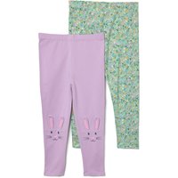 Tchibo - 2 Kinder-Leggings - Baby - Gr. 86/92 - lila/print von Tchibo