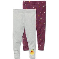 Tchibo - 2 Leggings - Baby - Gr. 74/80 - grau/print von Tchibo