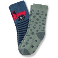 Tchibo - 2 Paar Kinder-Antirutsch-Socken - Baby - Gr. 23-26 - dunkelblau/jacquard von Tchibo
