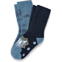 Tchibo - 2 Paar Kinder-Antirutsch-Socken - Baby - Gr. 23-26 - dunkelblau/jacquard von Tchibo