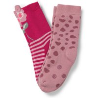 Tchibo - 2 Paar Kinder-Antirutsch-Socken - Baby - Gr. 23-26 - dunkelrosa/jacquard von Tchibo