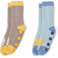 Tchibo - 2 Paar Kinder-Antirutsch-Socken - Baby - Gr. 23-26 - hellblau von Tchibo