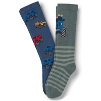 Tchibo - 2 Paar Kinder-Gummistiefel-Socken - Baby - Gr. 23-26 - dunkelgrün/jacquard von Tchibo