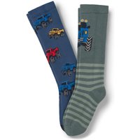 Tchibo - 2 Paar Kinder-Gummistiefel-Socken - Baby - Gr. 23-26 - dunkelgrün/jacquard von Tchibo