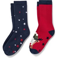 Tchibo - 2 Paar Kleinkind-Antirutsch-Socken - Baby - Gr. 19-22 - dunkelblau/jacquard von Tchibo