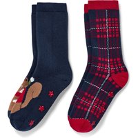 Tchibo - 2 Paar Kleinkind-Antirutsch-Socken - Baby - Gr. 19-22 - dunkelblau/jacquard Tchibo - 2 Paar Kleinkind-Antirutsch-Socken - Baby - Gr. 19-22 - dunkelblau/jacquard von Tchibo