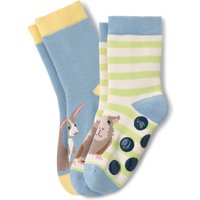 Tchibo - 2 Paar Kleinkind-Antirutsch-Socken - Baby - Gr. 23-26 - hellblau von Tchibo